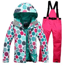 Free shipping Thicker coat winter clothes Women’s ski suit outdoor sports skiing jacket and pants women warm waterproof coat