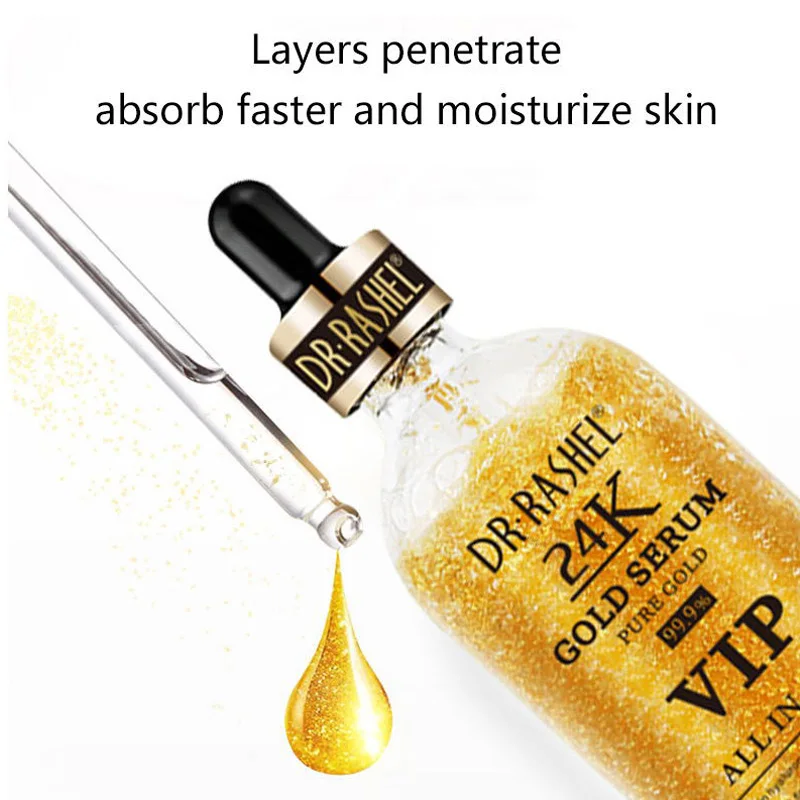 DRRASHEL 24K Золотая Сыворотка для лица лифтинг укрепляющая эссенция Гиалуроновая