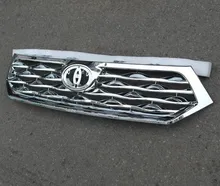ABS chrome Front Grille Around Trim Racing Grills Trim for 2011-2013 Toyota Highlander Car styling