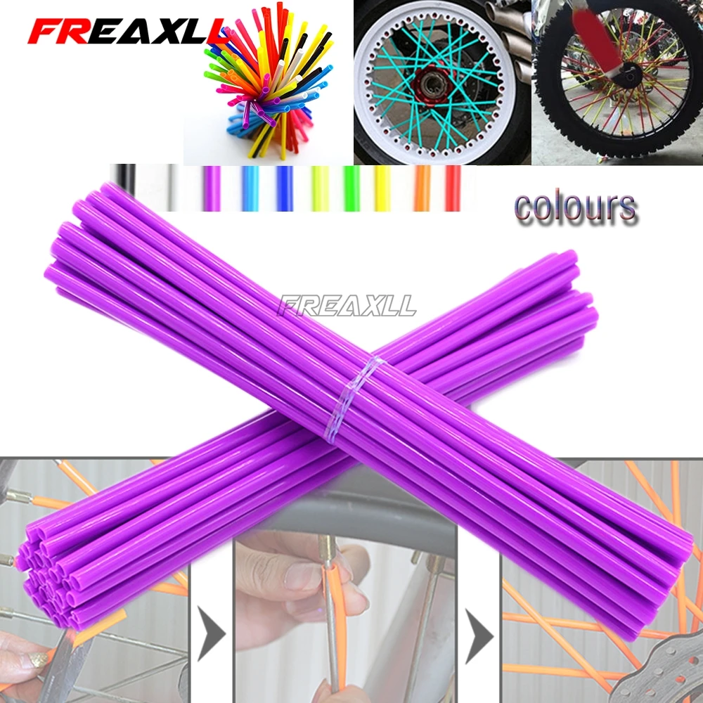 For 400 450 525 SX EXC MXC XC XCw RMZ KXF 72Pcs/Pack Off-road Bike Wheel spoke skins Colorful Motocross Rims Skins Covers | Автомобили и