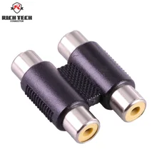 8 шт. полезный Двойной RCA столярная Муфта Разъем один RCA Женский Аудио Видео AV кабель адаптер Разъем