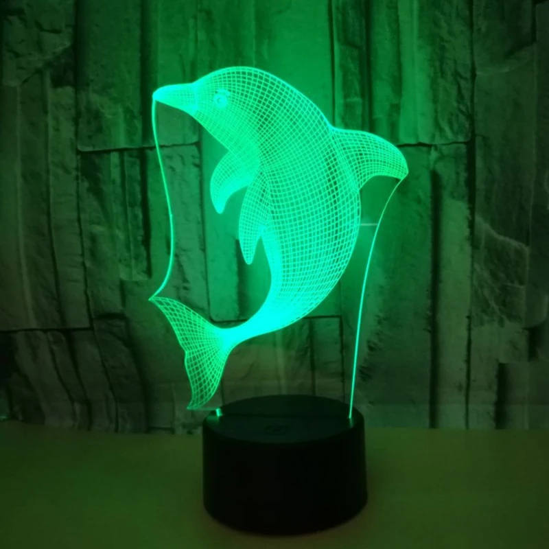 

3D Lamp 7 Color Change Small Night Light Baby Color lights LED USB Desk lamp Atmosphere Night Decor lamp
