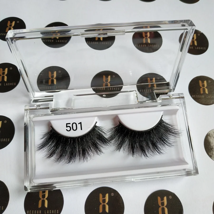 

Hexuan 25mm Lashes 5D Mink Eyelashes 100% Cruelty free Lashes Handmade Reusable Natural Eyelashes Popular False Lashes Makeup