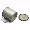 Toaks Camping Titanium Cup 650ml 750ml Ultralight Portable Picnic Cookware Titanium Pot 4