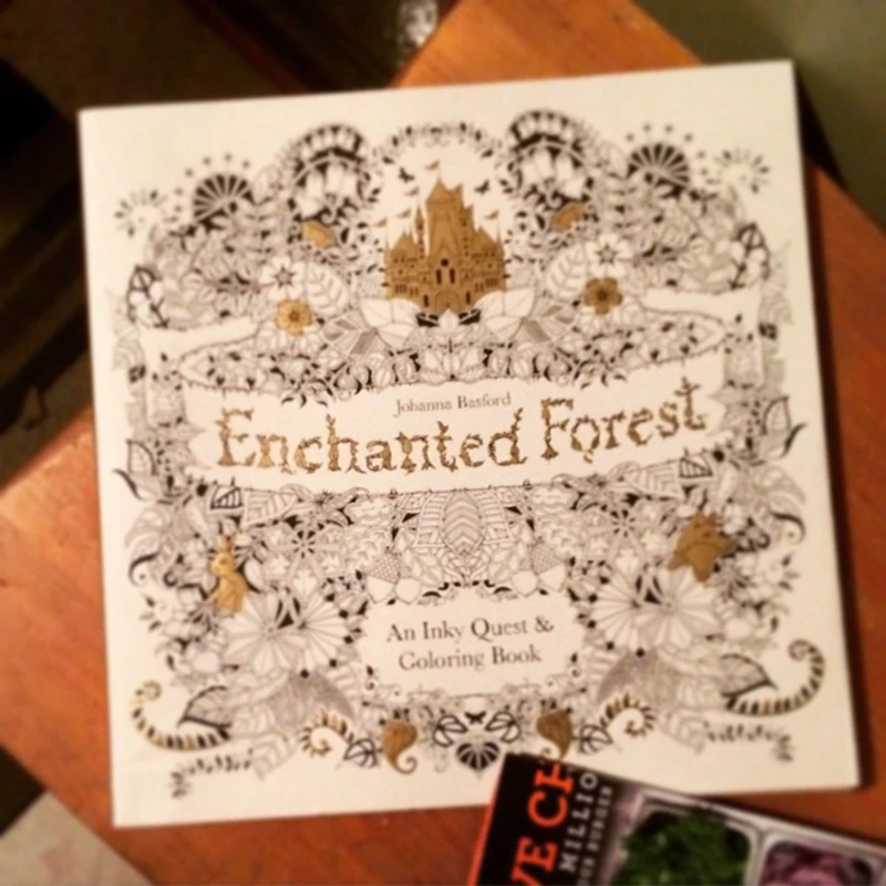 Enchanted Forest An Inky Quest Coloring Book In English Version Original Stock Magical Drawing Relax Yourselves Action Toy Figures From Toys