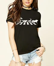 Thrones of Abbey Road Parody Game of Thrones T Shirt Stark Targaryen Baratheon women brand clothing fashion femme funny tops