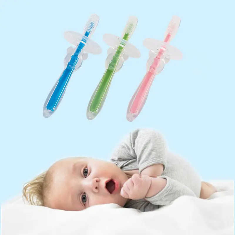 1Pcs Silicone Kids Teether Training Toothbrushes for Children Baby