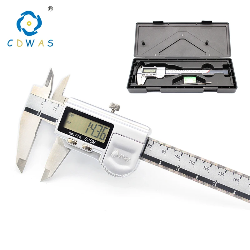 0 150 mm IP67 Waterproof Digital Vernier Caliper Ruler Vernier Caliper