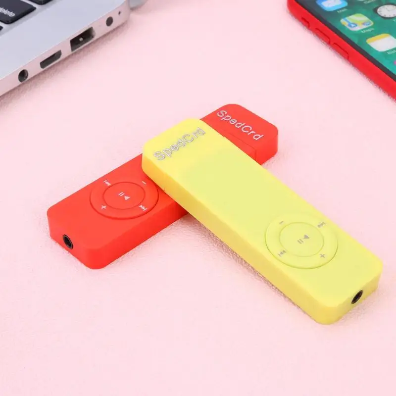 Портативный USB MP3 плеер со слотом для tf карты перезаряжаемый 160 мАч мини с