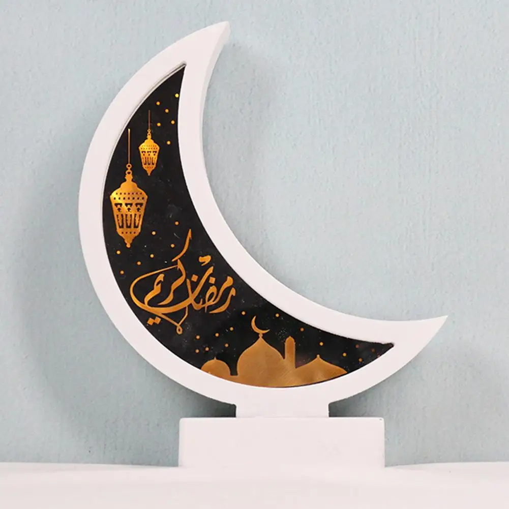 Ночной светильник Eid Moon Рамадан украшение Mubarak деревянный Настольный вечерние