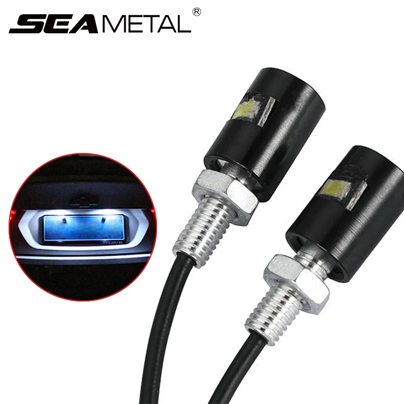 

LED Car License Plate Lights Auto LED Tail Trunk Lamp Universal Warning Signal Light Bulb Motorcycle Angel Eyes Lamp Accessories