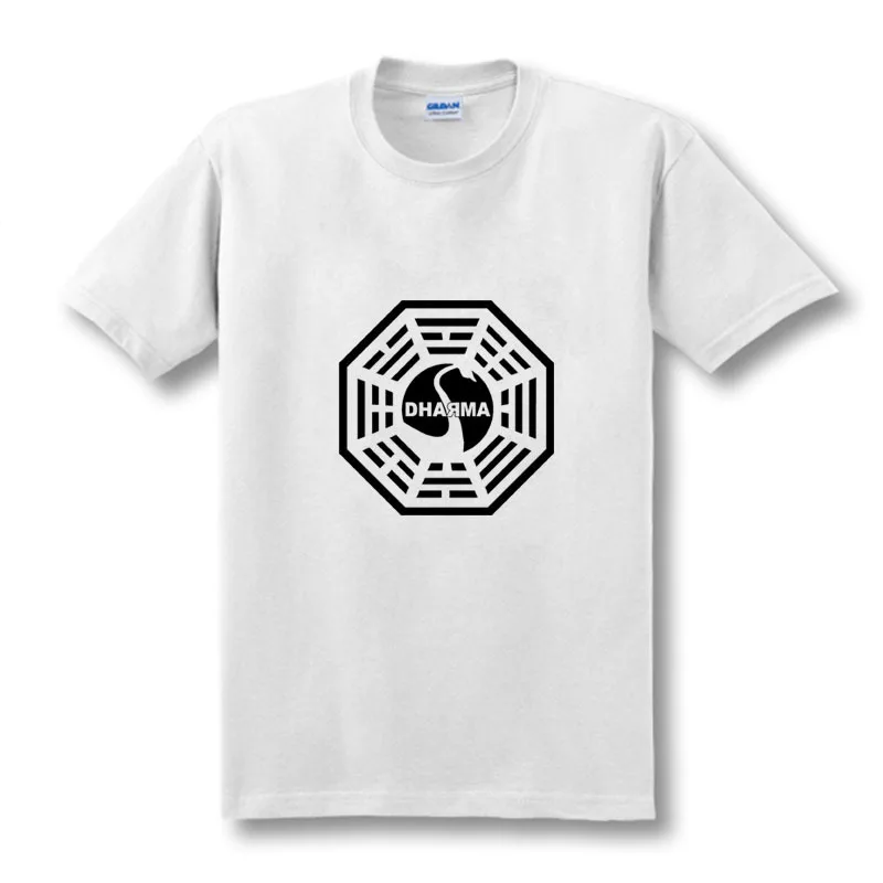 American TV Series LOST Dharma Initiative Camiseta Hombre Fitness algodón de manga corta Camiseta Tops Camisetas Masculinas XS-XXL American TV Series LOST Dharma Initiative Camiseta Hombre Fitness algodón de manga corta Camiseta Tops Camisetas Masculinas XS-XXL