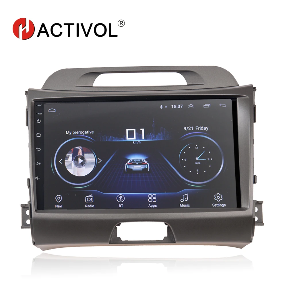 

HACTIVOL 9" 1024*600 Quadcore android 8.1 car radio gps navi for KIA SPORTAGE R 2010-2011 car DVD player with 1G RAM 16G ROM