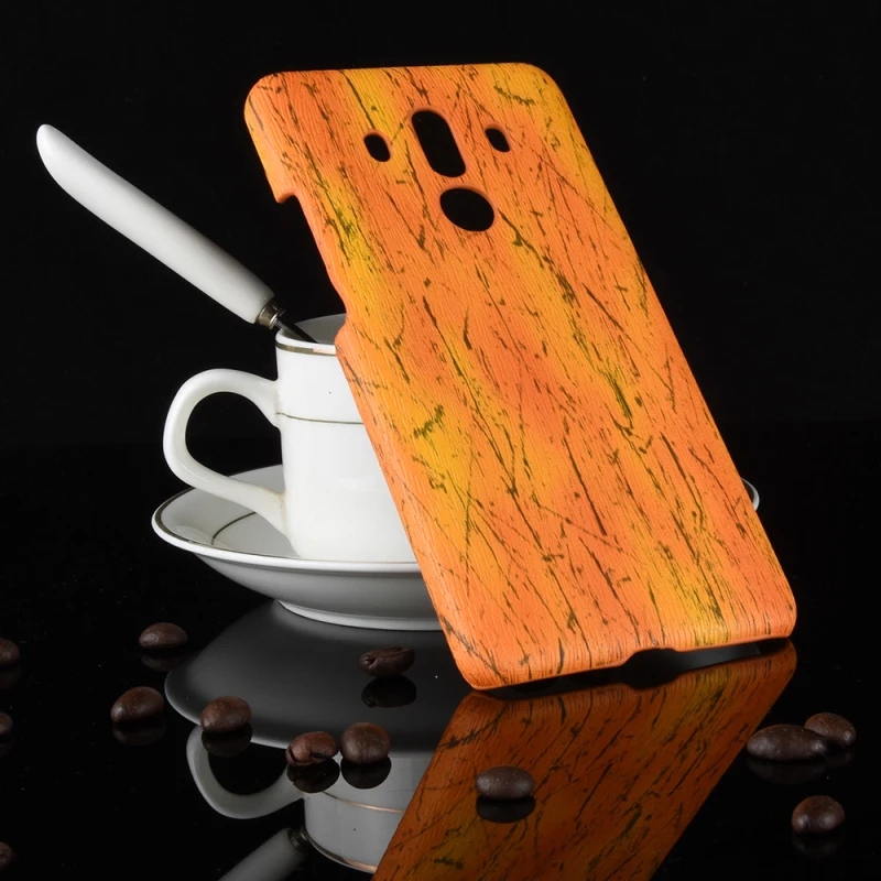 Huawei Mate 10 Pro 6inch Wood grain PU leather +PC case_4