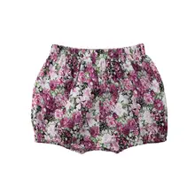 Pudcoco/милые повседневные шорты для маленьких девочек цветочный принт свободный Высокая талия От 6 месяцев до 3 лет Helen115