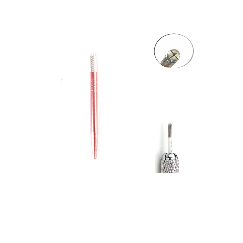 

20 Pcs Round Flex Needle Lock-Pin Device Manual Permanent Makeup Embroidered Eyebrow Tattoo Pen Tebori Microblading Pen