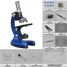 Подарок на день рождения, 100x 600x 1200x, обучающий светодиодный микроскоп с подсветкой для студентов, детский Биологический микроскоп для обучения естественным наукам