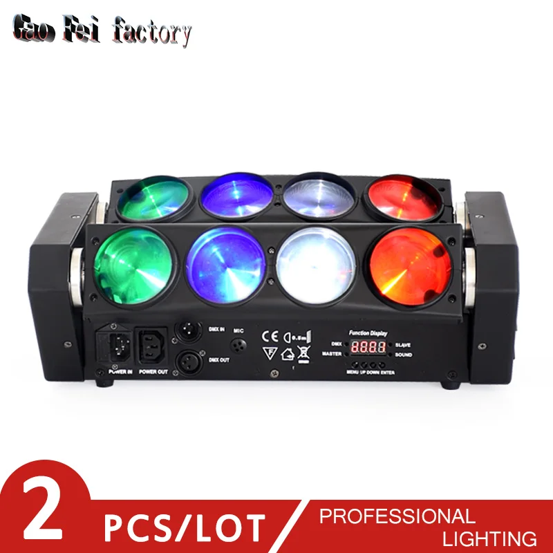 

DJ Moving Head Lights Beam Spider Light 8x12W RGBW with DMX for Party LED Stage Lighting (2pcs/lot)