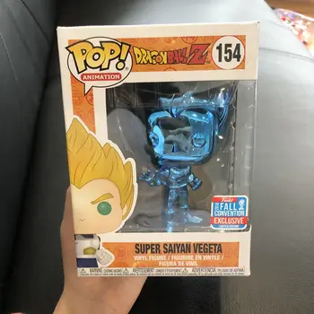 

2018 NYCC Exclusive Official Funko pop Dragon Ball Z - Chrome Super Saiyan Vegeta Vinyl Action Figure Collectible Model Toy