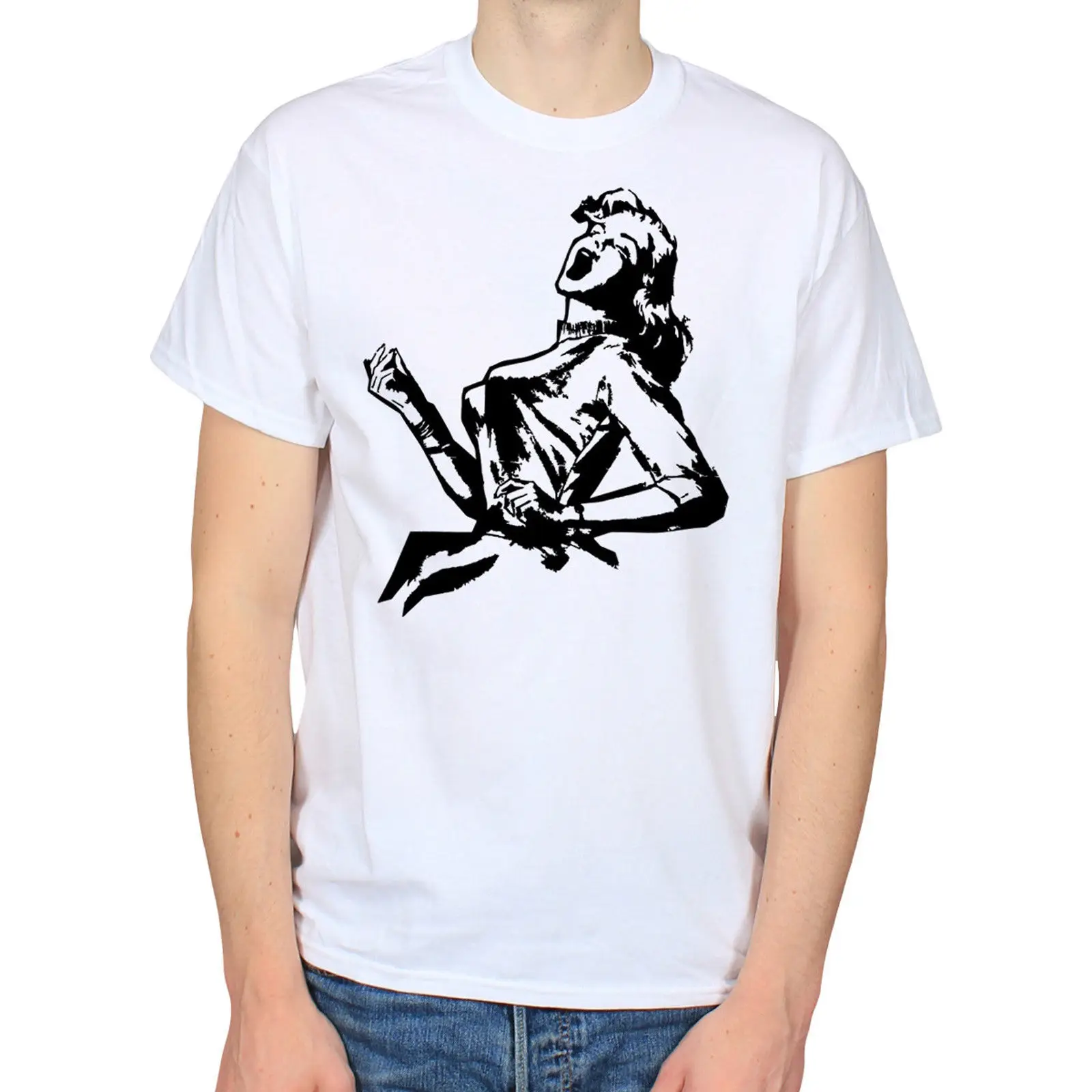 Stoned 50's Pin Up Laughing Beauty High Vintage Retro T-Shirt Gildan | Мужская одежда