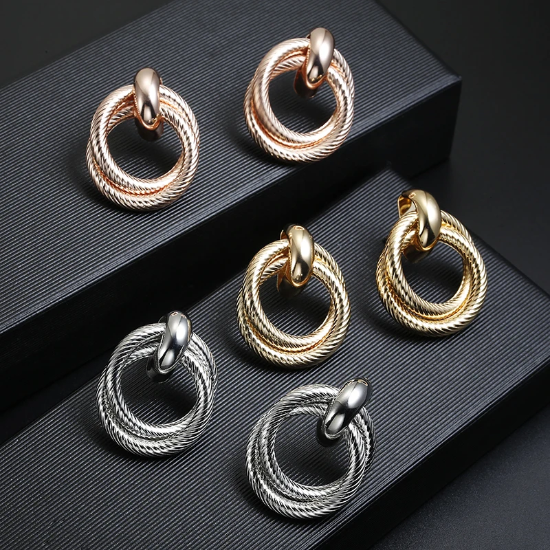 Ear Clip Earrings Clip Earrings Ear Clip Ear Accessories Clip On Earrings No Pierced For Women Vintage Gold Statement Geometry Round Ear Clips Jewelry brinco feminino Party Gift