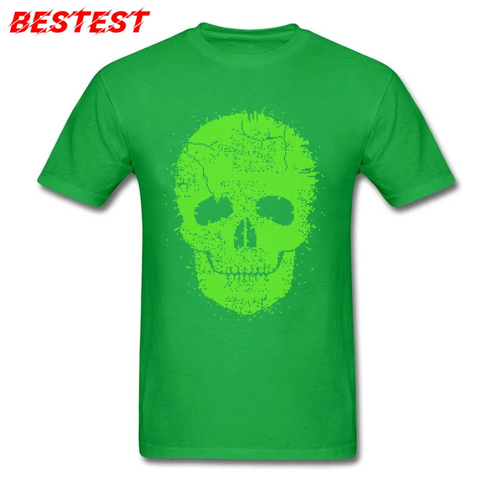 Acid Skull Toxic Green Top T-shirts Fitted Short Sleeve comfortable 100% Cotton Round Neck Boy T Shirt Tops Shirts Summer/Fall Acid Skull Toxic Green green