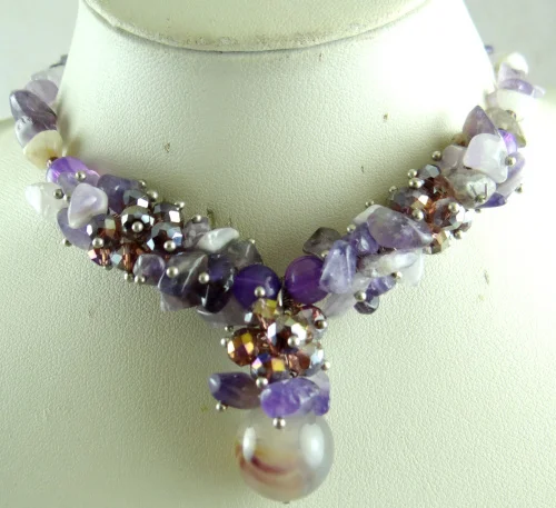 

Natural Irregular Amethyst agate tiger eye Quartz crystal lapis fluorite Gravel Stone Beaded for diy Jewelry making necklace A1