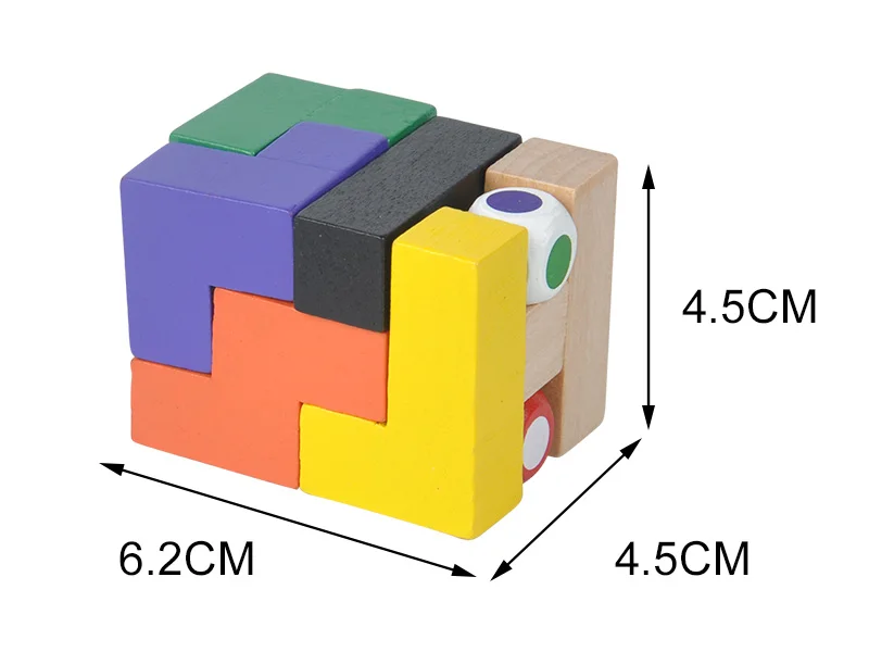 Candywood новая деревянная головоломка игрушка-Танграм головоломка тетрис игра Монтессори обучающие игрушки для детей - Цвет: small