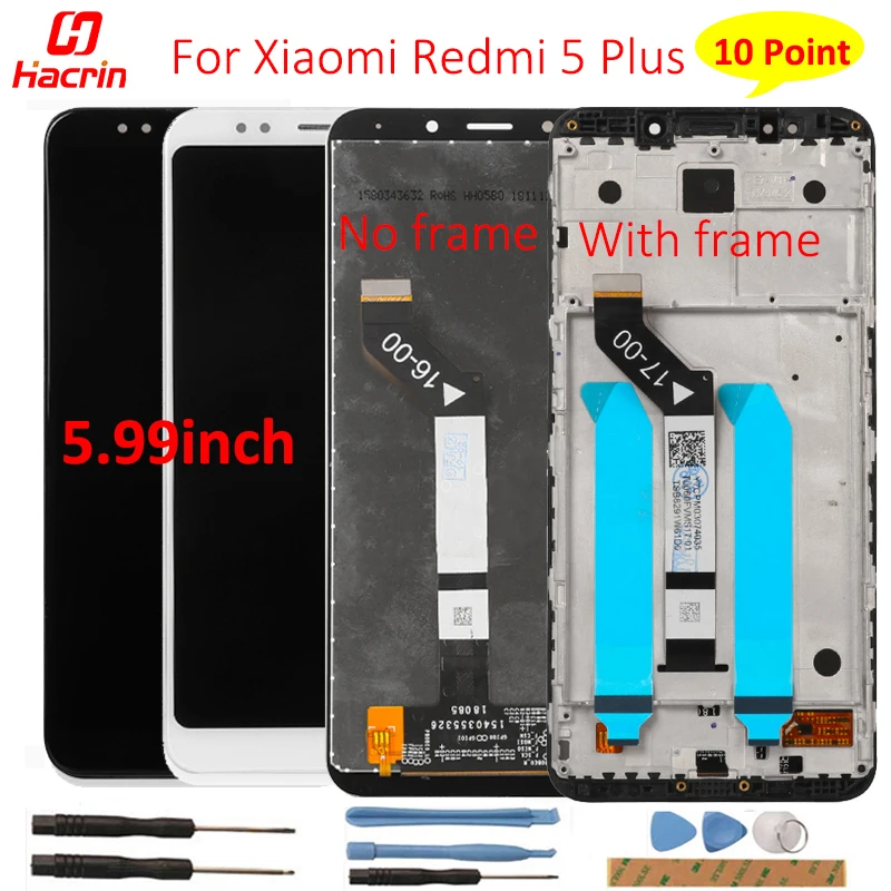 ЖК экран для Xiaomi Redmi 5 Plus дисплей + сенсорный 99 дюйма|screen touch|display lcd touch screenlcd display screen