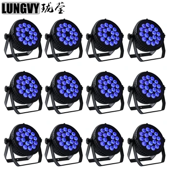 

Free Shipping 12pcs/Lot 18x18w RGBWA UV 6in1 Indoor Led Par Can Light For Club Dj Led Par Light