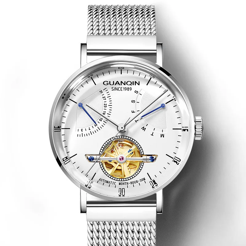 

Switzerland Fully Automatic Hollow Out Mechanics Surface Guanqindo Free Wheel Wrist Business Affairs Man Watch GJ16113