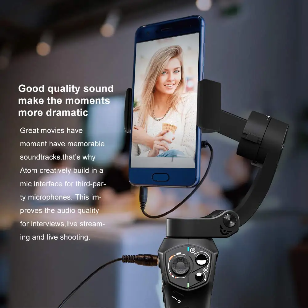  Snoppa Atom 3-Axis Foldable Pocket-Sized Handheld Gimbal Stabilizer for GoPro Wireless Charging Bui - 32980130260