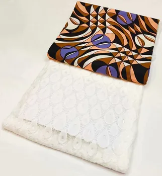 

3+2.5yards java prints fabric swiss voile lace in switzerland cotton african lace fabric dubai lace african fabric LJ-Z20