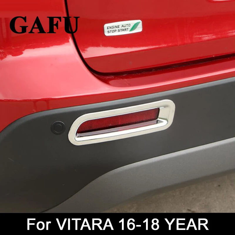 Billige Für Suzuki Vitara Escudo 2015 2016 2017 ABS Chrom Hinten Schwanz Nebel Licht Lampe Form Garnieren Abdeckung Trim Auto Zubehör
