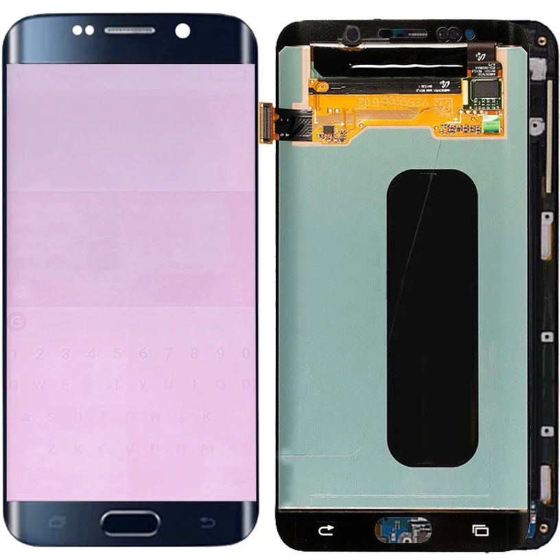 

Original S6 Edge Plus LCD For Samsung Galaxy S6 Edge Plus G928F LCD Frame Display Touch Screen Digitizer With Red Brun Shadow