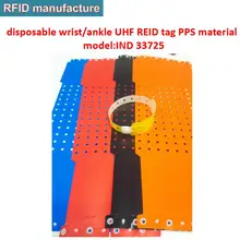 Uhf rfid бирка Impinj Monza R6 PPS EPC класс 1 Gen2 rfid водонепроницаемый запястье лодыжки браслет ID карта в бег гонка больничный персонал