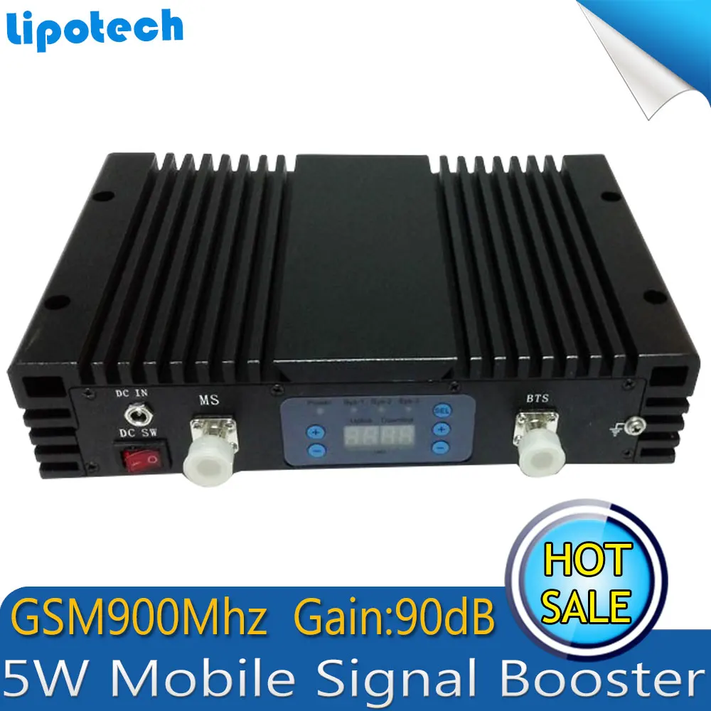  5W Powerful 37dBm Gain 90dB GSM Repeater 900mhz LCD Display And AGC/MGC Mobile SmartPhone Signal Am