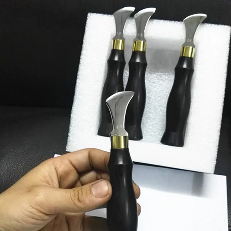 

Leather Craft DIY Shallow Round Ebony Handle Leather Edge Press Line Tool 2017ing WXV Sale