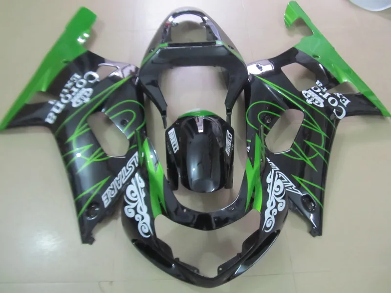 Верхний комплект обтекателей для GSXR600 750 01 02 03 GSXR 600 GSXR750 K1 2003 2001 2002 зеленый матовый