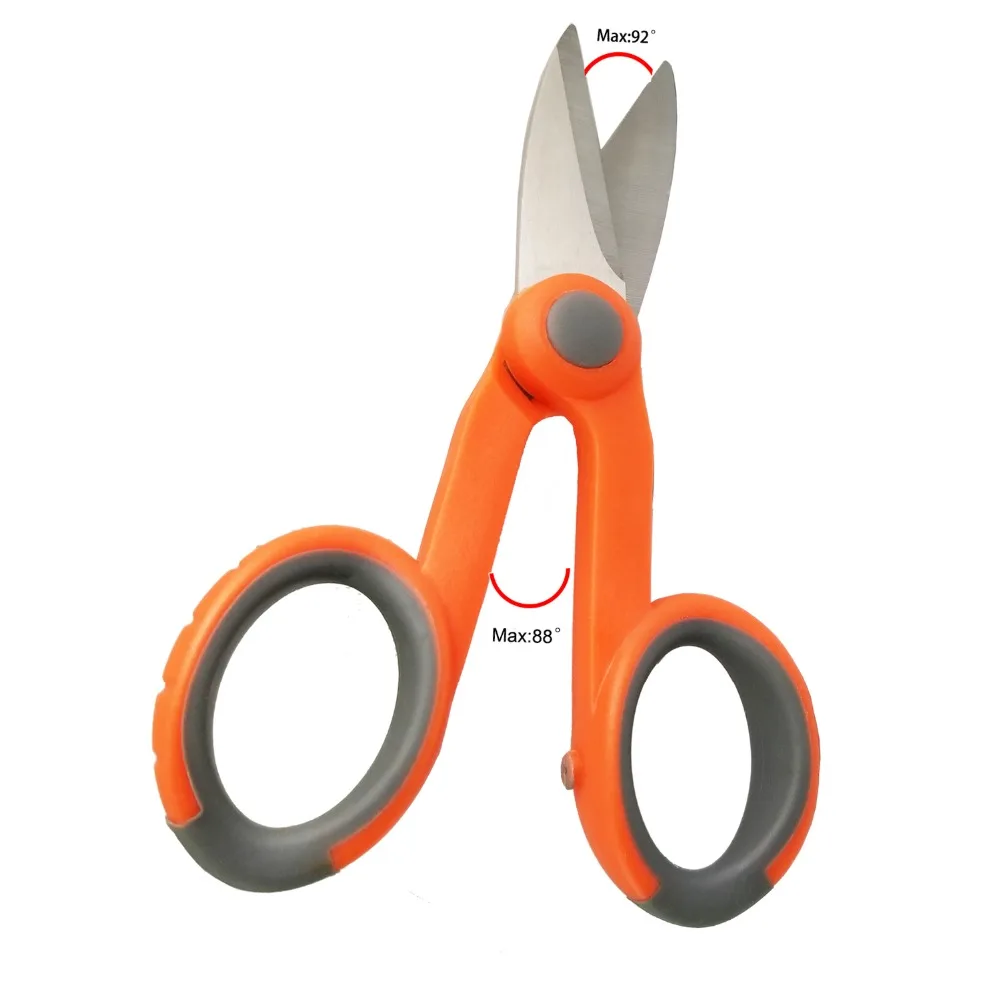 Multipurpose Electrical Fiber Optic Scissors Kevlar Shears Wire Cutter (10)