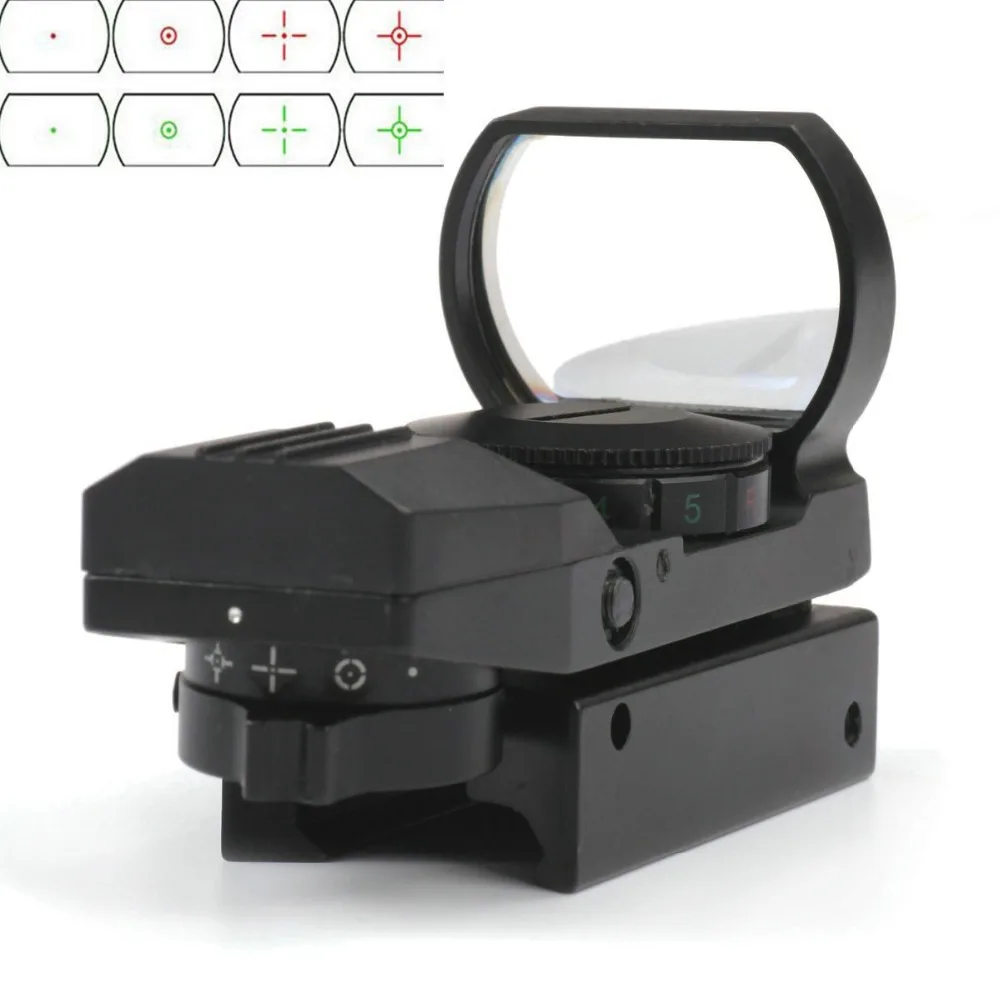 

Holographic 4 Reticle 1x22x33 Green Red Dot Laser Sight Reflex Red Dot Sight Reflex Scope W/ Mount 20mm/11mm Hunting laser Sight