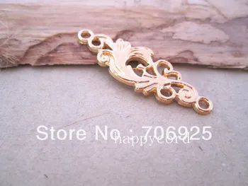 

Free shipping Wholesale gold color phoenix Charms connector 11mmx35mm 40pieces/lot