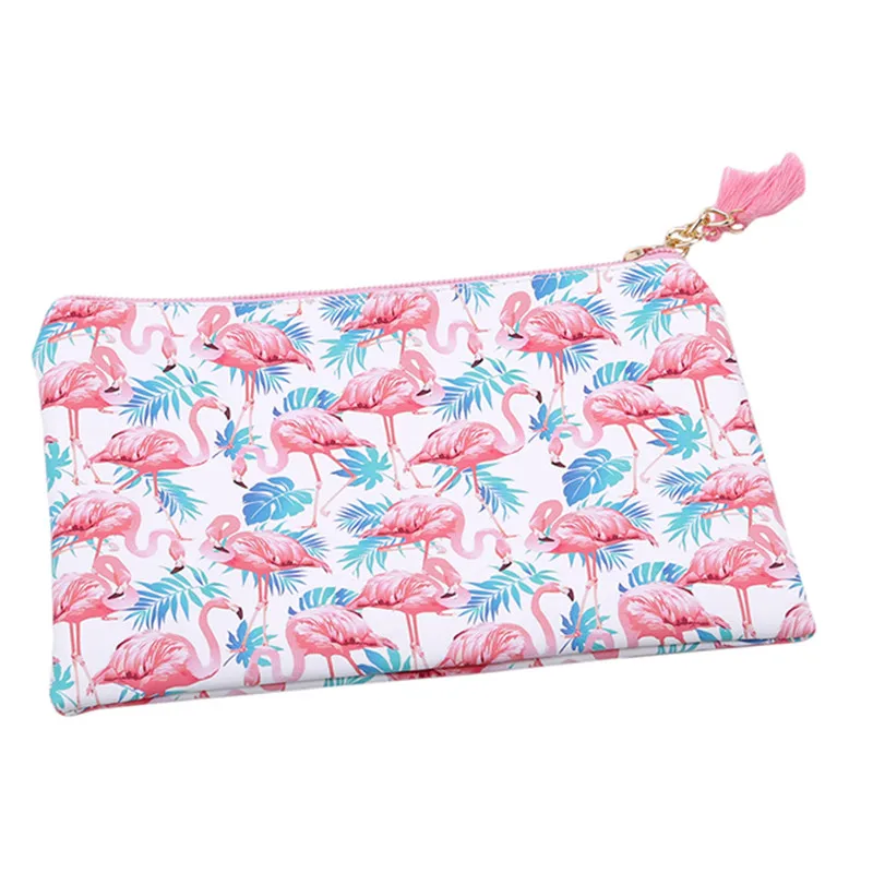 جديد فلامنغو التجميل حقيبة المرأة Necessaire المكياج حقيبة السفر للماء حقيبة ماكياج محمولة أدوات الزينة