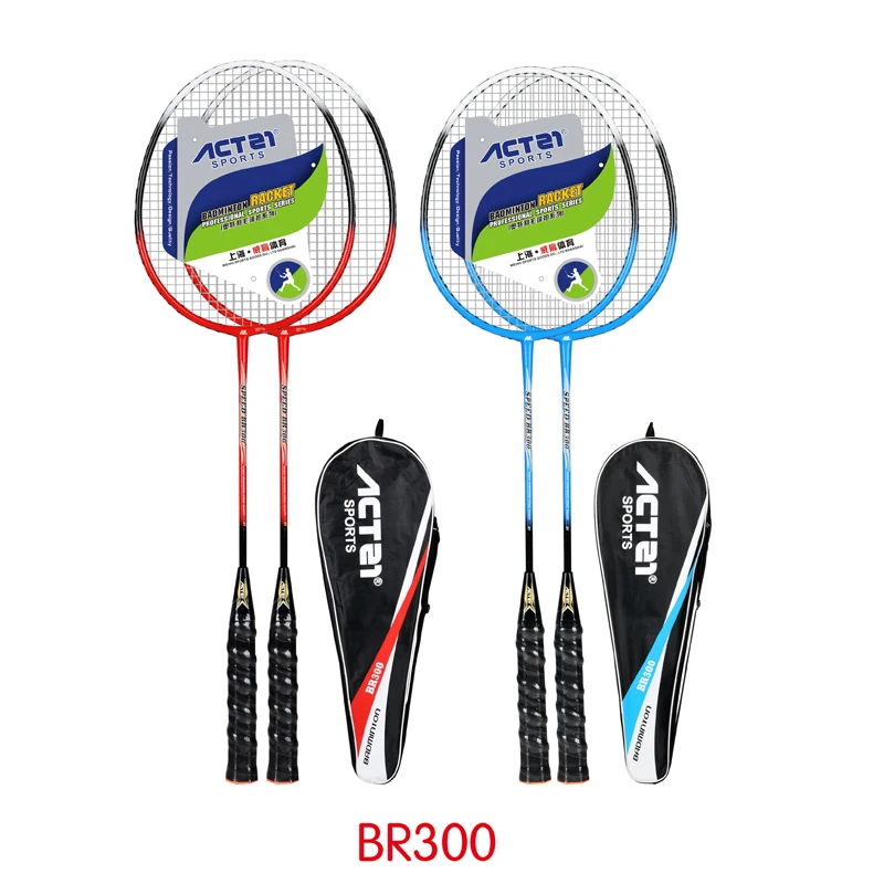 

ACTEI BR300 Iron alloy integral racket pole durable line 25-27lbs high middle level badminton racket offensive badminton racket