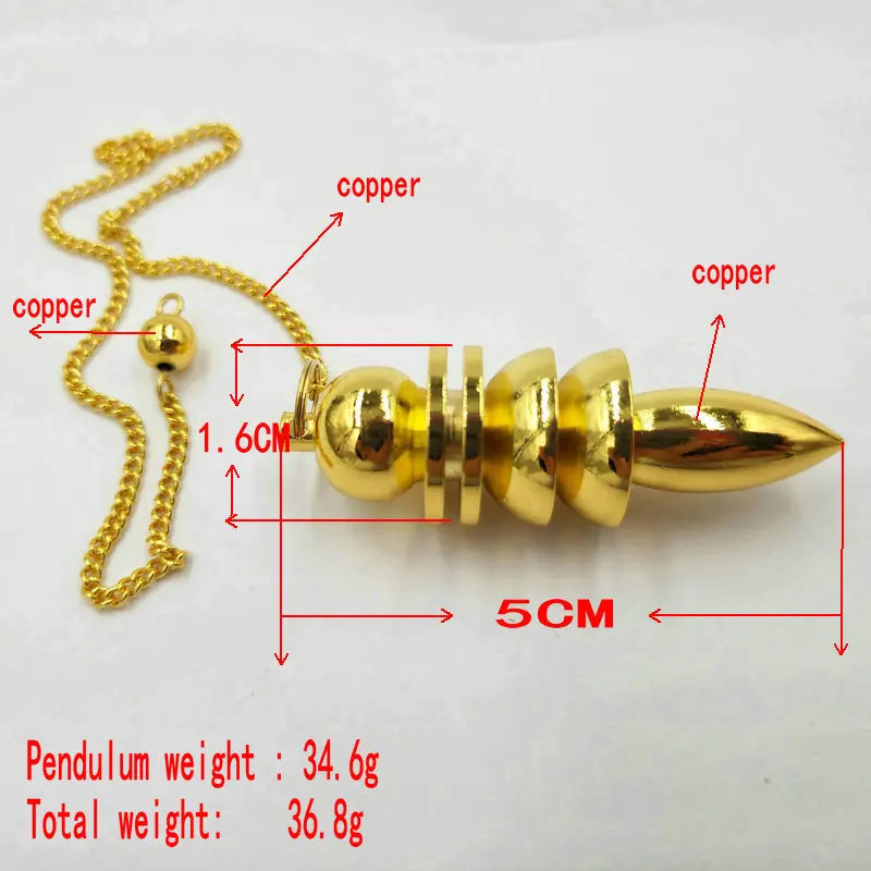 Маятниковая Подвеска для мужчин, исцеляющая пирамида, духовные маятники рейки, амулет для чакр, золото, розовое золото, медь