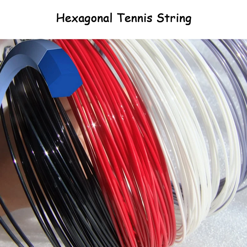 POWERTI 1.25mm Hexagonal Tennis String Top Spin Polyester Racket