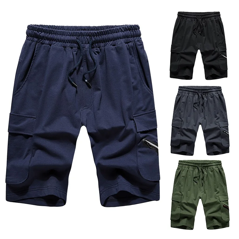 Повседневные уличные брюки на шнурке мужские шорты хлопок Лето дышащие мужские s бермуды до колена эластичное Талия классика