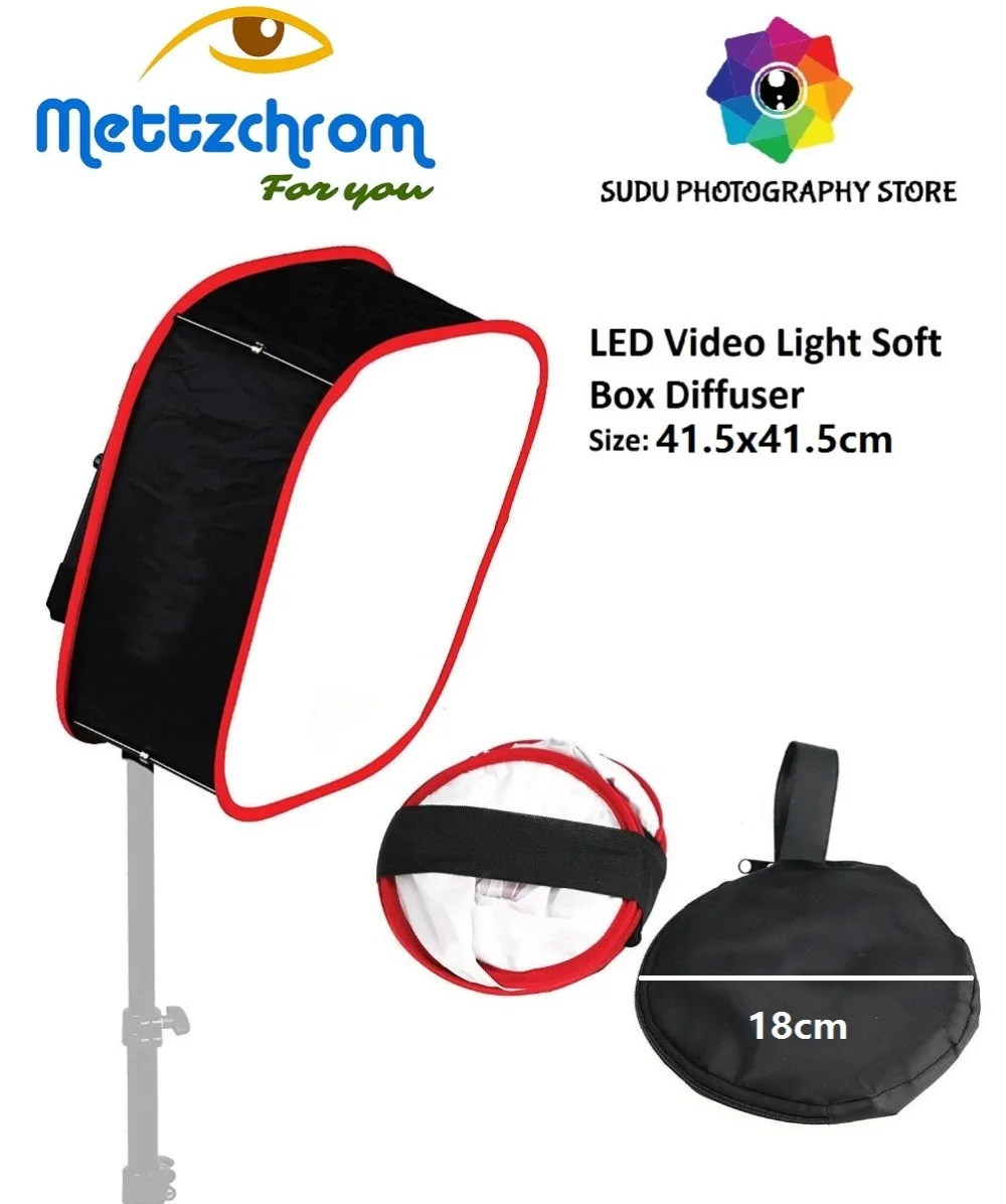 Складной софтбокс-рассеиватель для Светодиодная лампа для видеосъемки Yongnuo Godox светодиодный видео светильник YN600L YN900 YN300 41,5x41,5 см