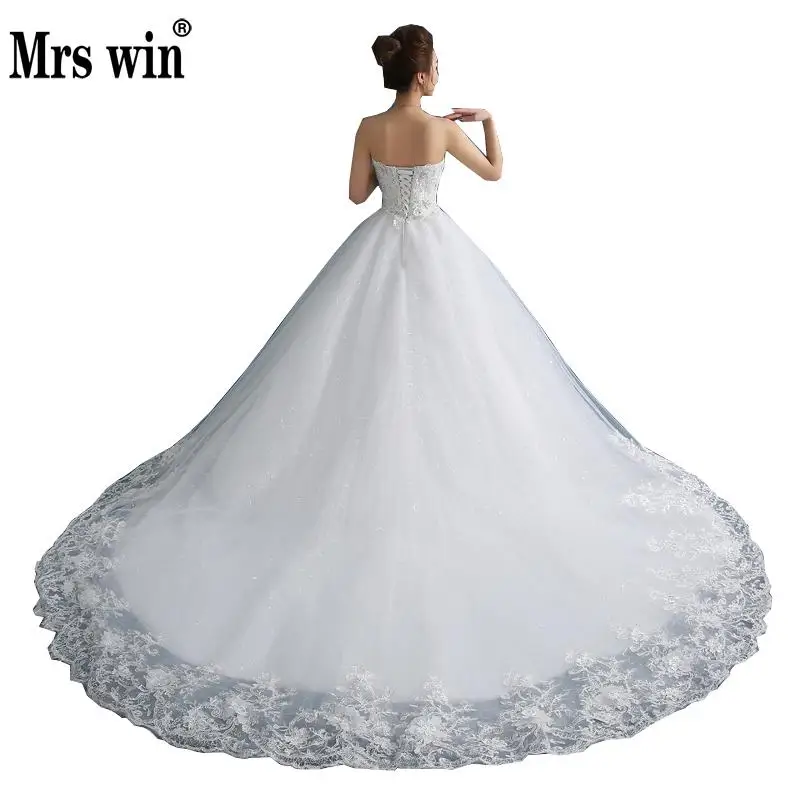 US $109.71 Mrs Win 2021 High Quality See Through Wedding Dresses Ball Gowns Lace Up Bride Dres Vestidos De Novia Plus Size Customized Dress