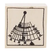 Hot Sale DIY Photo Album Card Decoration Craft Wooden Rubber Stamp Toy Geometric Celestial Series Boxes Wood Stamp Scrapbook - Цвет: Sundial